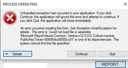 error report